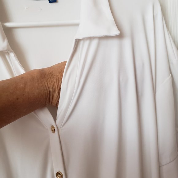 Cabana Life White Relaxed UPF 50+ Shirt Dress Cover-up - NWOT - Picture 7 of 7